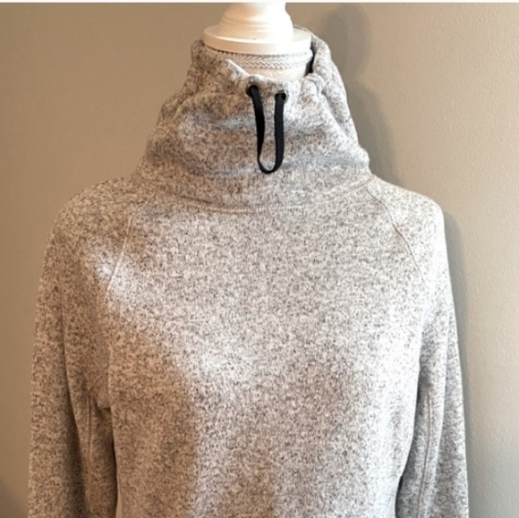 Tek Gear Heavy Fleece Gray Pullover with Mask Turtleneck Size Large - Picture 10 of 10